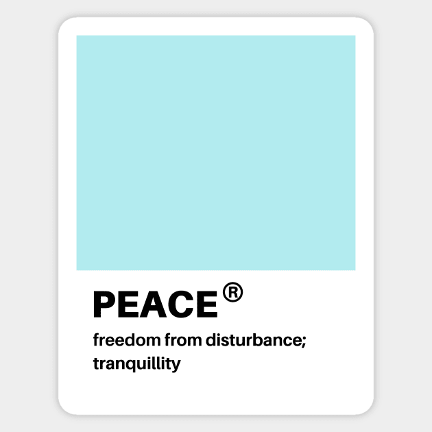 peace pantone swatch Sticker by osnapitzami